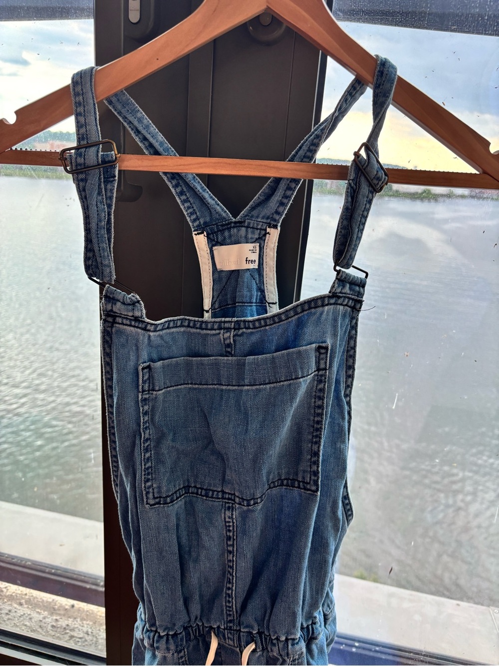 Wilfred Light Blue Denim Overalls Romper